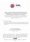 Research paper thumbnail of Mise au point de modèles chimiométriques pour la caractérisation de sols à partir de mesures spectrales PIR effectuées au laboratoire et au champ