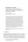 Research paper thumbnail of Phonological (in)visibility: The perception of reduced Spanish vowels among L1-Spanish speakers, L2-Spanish learners, and English monolinguals