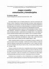 Research paper thumbnail of Juegos cruzados: comunicación y transdisciplina