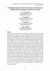 Research paper thumbnail of Unveiling the Impact of Project Governance on Performance of Public Sector Development Projects in Sri Lanka