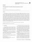 Research paper thumbnail of Management of locally advanced prostate cancer