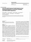 Research paper thumbnail of Use of the WHO Nutrient Profile Model for Food Marketing Regulation in Germany: Feasibility and Public Health Implications