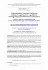 Research paper thumbnail of Evidence-related framing in the German debate on sugar taxation: a qualitative framing analysis and international comparison