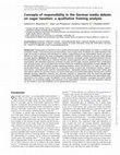 Research paper thumbnail of Concepts of responsibility in the German media debate on sugar taxation: a qualitative framing analysis