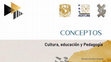 Research paper thumbnail of Conceptos EDUCACIÓN, PEDAGOGÍA