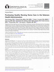 Research paper thumbnail of Purchasing Quality Nursing Home Care in the Veterans Health Administration