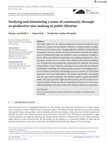 Research paper thumbnail of Studying and stimulating a sense of community through co-productive zine-making in public libraries