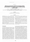 Research paper thumbnail of Mental and physical effects of energy drinks consumption in an Italian young people group: a pilot study