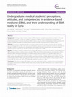 Research paper thumbnail of Undergraduate medical students’ perceptions, attitudes, and competencies in evidence-based medicine (EBM), and their understanding of EBM reality in Syria