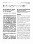 Research paper thumbnail of Renal Transplantation Using Belatacept Without Maintenance Steroids or Calcineurin Inhibitors