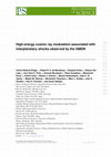 Research paper thumbnail of High-energy cosmic ray modulation associated with interplanetary shocks observed by the GMDN