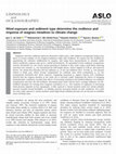 Research paper thumbnail of Wind exposure and sediment type determine the resilience and response of seagrass meadows to climate change