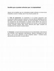 Research paper thumbnail of Desafíos que se pueden enfrentar para la empleabilidad