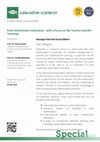 Research paper thumbnail of Call for paper: Special Issue "Early Mathematics Education—with a Focus on the Teacher and the Teaching"