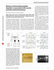 Research paper thumbnail of Mutant antimicrobial peptide hepcidin is associated with severe juvenile hemochromatosis