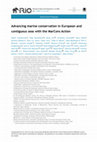 Research paper thumbnail of Advancing marine conservation in European and contiguous seas with the MarCons Action