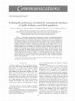 Research paper thumbnail of Evaluating the performance of methods for estimating the abundance of rapidly declining coastal shark populations