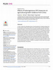 Research paper thumbnail of Effects of heterogeneous SPS measures on agricultural growth: Evidence from China