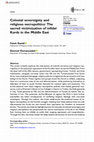 Research paper thumbnail of Colonial sovereignty and religious necropolitics: The sacred victimization of infidel Kurds in the Middle East