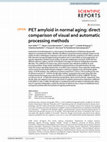 Research paper thumbnail of PET amyloid in normal aging: direct comparison of visual and automatic processing methods