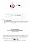 Research paper thumbnail of La politique des migrations internationales : un nouveau cadre d'analyse