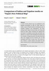 Research paper thumbnail of Comparison of Indian and Nepalese media on "Nepal's New Political Map"