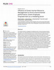 Research paper thumbnail of Influence of Green Human Resource Management on firm’s environmental performance: Green Employee Empowerment as a mediating factor