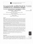 Research paper thumbnail of Can genetically modified foods be considered as a dominant design?