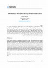 Research paper thumbnail of A Preliminary Description of Šrūgi Arabic Sound System.  International Journal of Arabic Linguistics 10 (2024) (pp. 158-174)