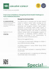 Research paper thumbnail of Call for paper: Special Issue "From Crisis to Resilience: Navigating Mental Health Challenges in Early Childhood Education"