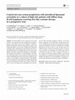 Research paper thumbnail of Central nervous system prophylaxis with intrathecal liposomal cytarabine in a subset of high-risk patients with diffuse large B-cell lymphoma receiving first line systemic therapy in a prospective trial