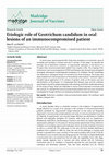 Research paper thumbnail of Etiologic role of Geotrichum candidum in oral lesions of an immunocompromised patient