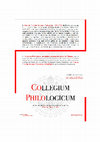 Research paper thumbnail of Collegium Philologicum: actualidad e intempestividad de la Filología, Salamanca, Universidad de Salamanca, 2024. Orgs.: Pedro Serra · Inés Velázquez Puerto.