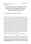 Research paper thumbnail of From Impossible to Possible: A Research Review on the Effectiveness of Learning English online During the Pandemic at Tertiary Level in Sri Lanka