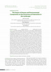 Research paper thumbnail of The Impact of Human and Environmental Components on the Occurrence of Interaction in the Landscape