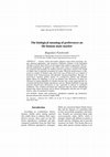 Research paper thumbnail of The biological meaning of preferences on the human mate market