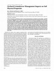 Research paper thumbnail of Orchard Groundcover Management Impacts on Soil Physical Properties