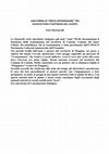 Research paper thumbnail of UNA FORMA DÌ "PROTO INTEGRAZIONE" TRA OLIVICOLTURA E PASTORIZIA NEL CILENTO