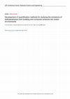 Research paper thumbnail of Development of quantification methods for studying the emissions of isothiazolinones from building and consumer products into indoor environments