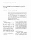 Research paper thumbnail of Crystal and molecular structure of bis(imazapyr)diaqua copper(II)