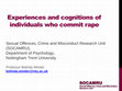 Research paper thumbnail of Experiences and cognitions of individuals who commit rape