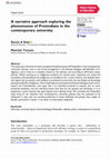 Research paper thumbnail of A narrative approach exploring the phenomenon of Pretendians in the contemporary university