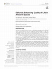 Research paper thumbnail of Editorial: Enhancing Quality of Life in Ambient Spaces