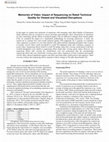 Research paper thumbnail of Memories of Video: Impact of Sequencing on Rated Technical Quality for Viewed and Visualized Disruptions