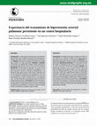 Research paper thumbnail of Experiencia del tratamiento de hipertensión arterial pulmonar persistente en un centro hospitalario