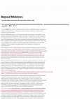 Research paper thumbnail of Beyond Molotovs - Progress in Political Economy