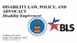 Research paper thumbnail of (9) POSC 3322 Disability Law, Policy, and Advocacy 11.18.22 (12) Disability Employment