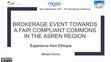 Research paper thumbnail of Brokerage Event Towards a FAIR Compliant Commons in the ASREN Region - Experience from Ethiopia