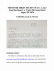 Research paper thumbnail of FROM THE STERA ARCHIVES (13): Letter from Ray Rogers to Walter McCrone Dated August 23, 1979