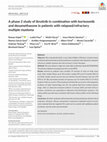 Research paper thumbnail of A phase 2 study of ibrutinib in combination with bortezomib and dexamethasone in patients with relapsed/refractory multiple myeloma